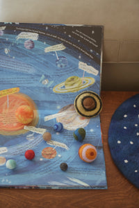 Solar System Outer Space Play Mat with Felt Planets