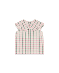 Seersucker Collar Blouse
