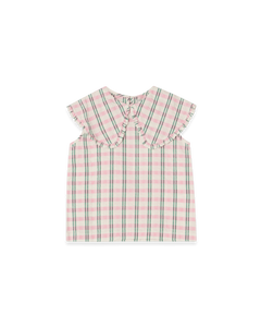 Seersucker Collar Blouse