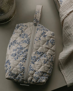 Satin Quilted Toiletry Bag - Small