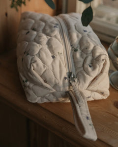 Satin Quilted Toiletry Bag - Medium