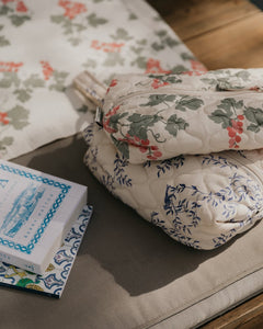 Satin Quilted Toiletry Bag - Small