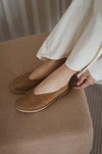 Crepeline Artisanal Pumps 10/25 - Cognac
