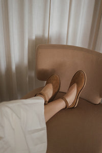 Crepeline Artisanal Pumps 10/25 - Cognac