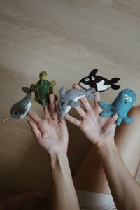 Ocean and Sea Creatures Finger Puppet Set B