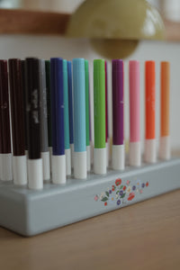 Markers in Wooden Block - 24 Pcs