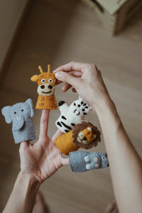 Safari Animals Finger Puppet Set