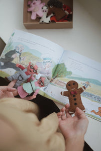Gingerbread Man Story Finger Puppet Set
