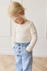 Organic Cotton Fine Rib Long Sleeve Top