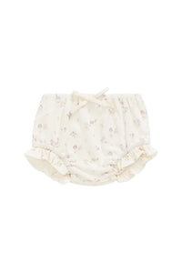Organic Cotton Fine Rib Frill Bloomer