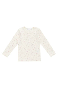 Organic Cotton Fine Rib Long Sleeve Top