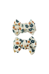 Pigtail Bow Hair Clips - Set of 2