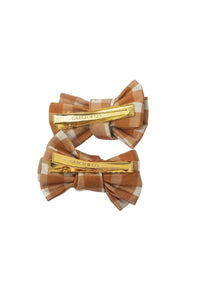 Pigtail Bow Hair Clips - Set of 2