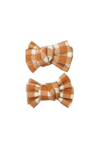 Pigtail Bow Hair Clips - Set of 2