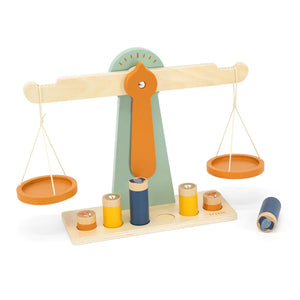 Wooden Scale with Weights
