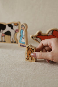 The Gingerbread Man Wooden Characters