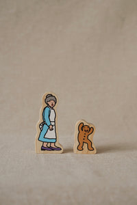 The Gingerbread Man Wooden Characters