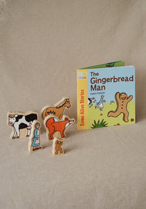 The Gingerbread Man Wooden Characters