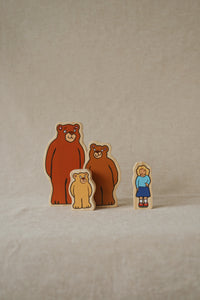 Goldilocks and the Three Bears Wooden Characters