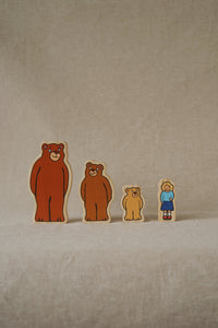 Goldilocks and the Three Bears Wooden Characters