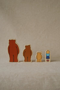 Goldilocks and the Three Bears Wooden Characters