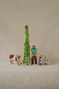 Jack and the Beanstalk Wooden Characters