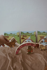 The Billy Goats Gruff Wooden Characters