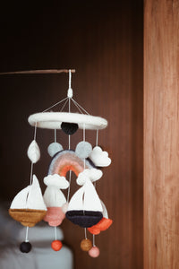 Sailboats Nursery Cot Mobile